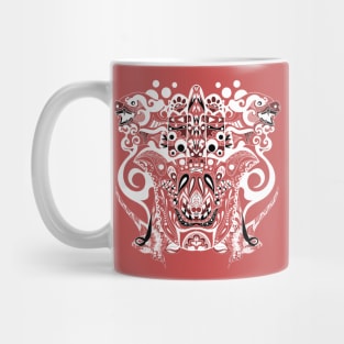 boho immortal tribal beasts in ecopop pattern Mug